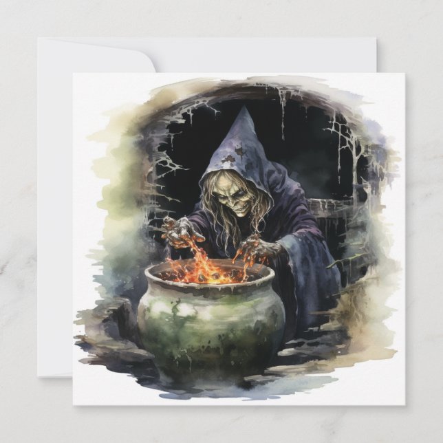 Convite "Bruxas e Whiskey Whirl" (Frente)