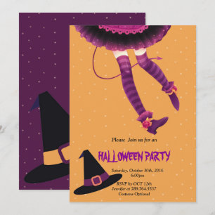 Convite bruxas no Halloween