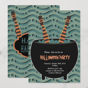 Convite bruxas no Halloween