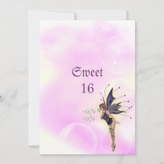 Convite Bubble Fairy Fantasy Sweet 16 Birthday