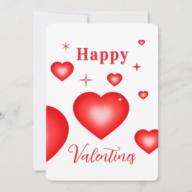 Convite Bubble Heart Coupon Valentine Card (Frente)