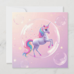 Convite Bubble Unicorn