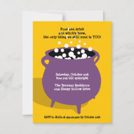 Convite Bubbling cauldron potion yellow Halloween party