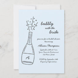 Convite Bubbly Popping Champagne Bottle Bridal Shower