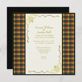 Convite Buchanan Modern Tartan Invitation