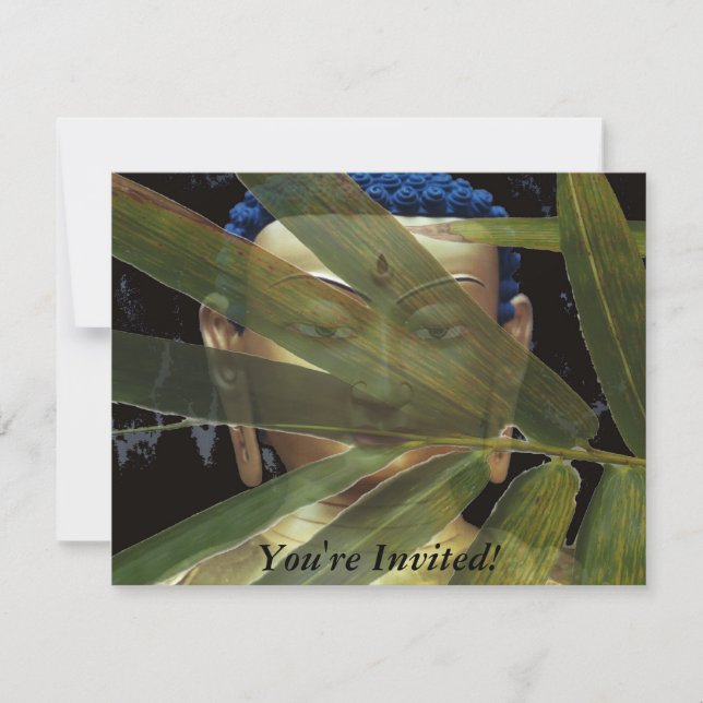 Convite Buddha de bambu (Frente)