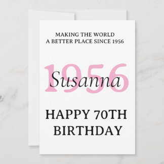 Convite Budget Modern Elegant surprise 70th birthday gift