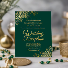 Convite BUDGET para Recepções de casamento Emerald