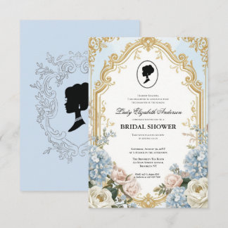 Convite Budget purple Florals Bridgerton Bridal Shower