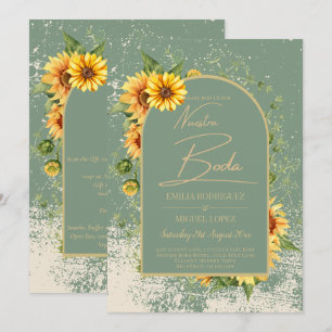 Convite BUDGET Sunflower Sage Nuestra Boda Casamento Espan