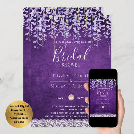 Convite BUDGET Wisteria Floral Lace CHÁ DE PANELA INVITE