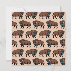 Convite Buffalo Bison Pattern