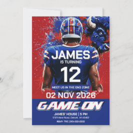 Convite Buffalo Football Birthday Invitation