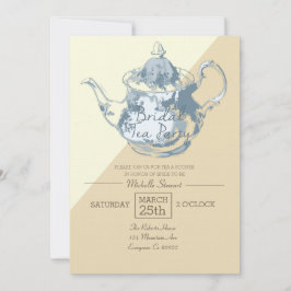 Convite Bule Blush Moderno | Bridal Tea Party | Personaliz