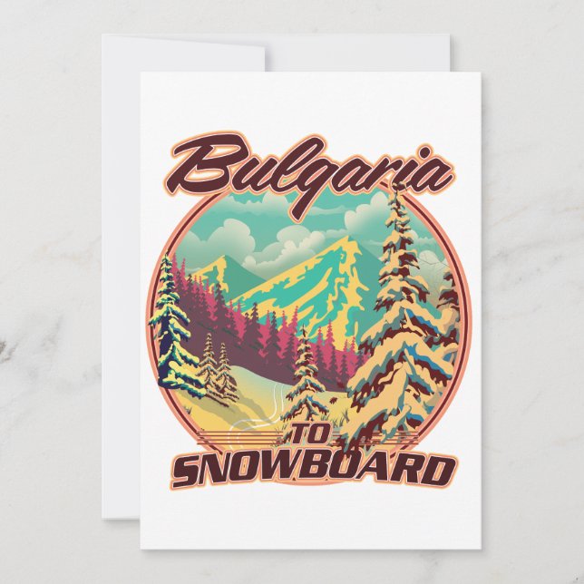 Convite Bulgária para Snowboard (Frente)