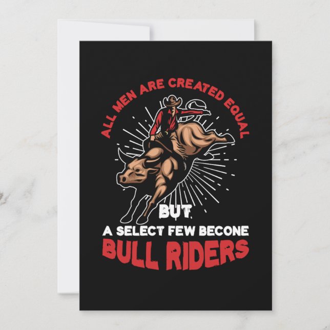 Convite Bull Riders Cowboys Riding Country Rodeo Gift (Frente)