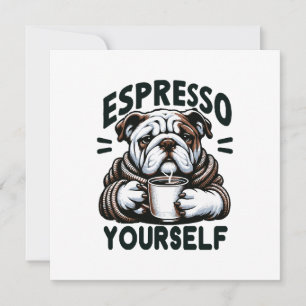 Convite Bulldog Espresso Quente - Café Aconchegante