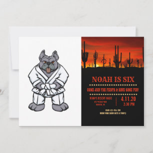 Convite Bulldog jiu jitsu   escolher cor de fundo