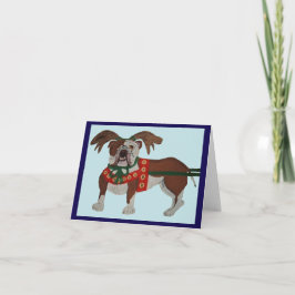 Convite Bulldog Rena de Papai Noel