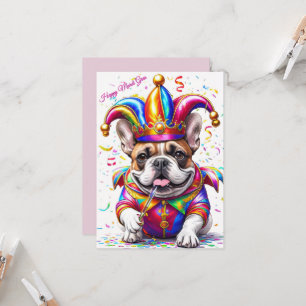 Convite Bulldogue Francês Carnaval French Bulldog