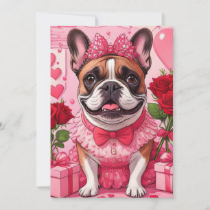 Convite Bulldogue Francês Enamorado