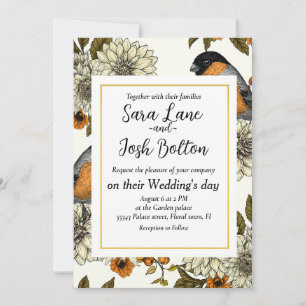 Convite Bullfinch nas florais do outono 2
