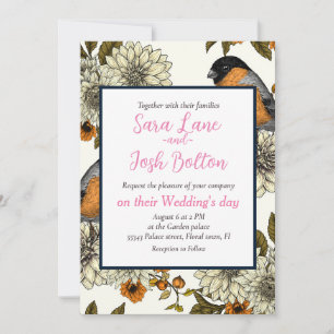 Convite Bullfinch nas florais do outono 2