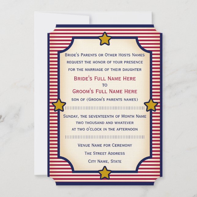 Convite Bully Pulpit (Coleção de Casamentos) 1904 (Frente)