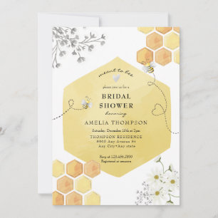 Convite Bumble Bee Floral Chá de panela