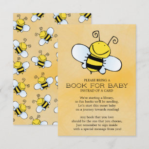 Convite Bumble Bee Neutral Chá de fraldas Book for Baby