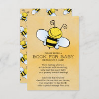 Bumble Bee Neutral Chá de fraldas Book for Baby