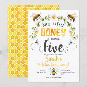 Convite Bumble Bee. Querida, Abelha, 5
