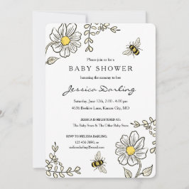 Convite Bumble Bee Shower | Amarelo