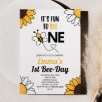 Bumble Bee Sunflower 1º primeiro aniversario