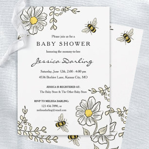 Convite Bumble Bee Virtual Baby Shower