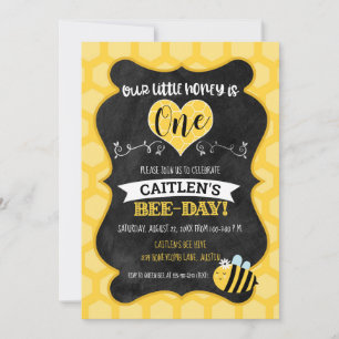 Convite Bumblebee do Quadro de Aniversário do Primeiro Ani
