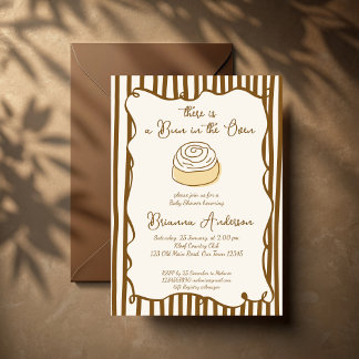 Convite Bun in the oven baking baby shower