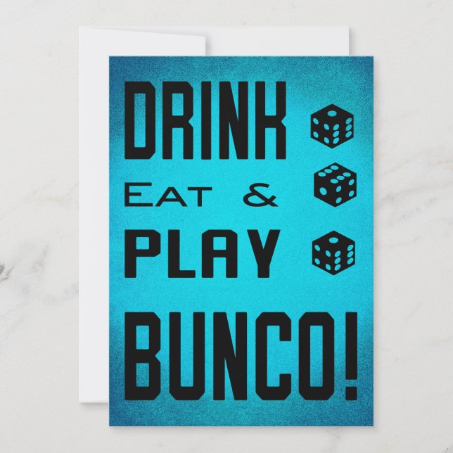 Convite Bunco Girls Night Out Bunco Dice (Frente)