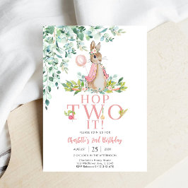 Convite Bunny 2nd Birthday Invitation
