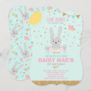 Convite Bunny Aniversário Convidando Um Aniversário Coel