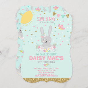 Convite Bunny Aniversário Convidando Um Aniversário Coelhi