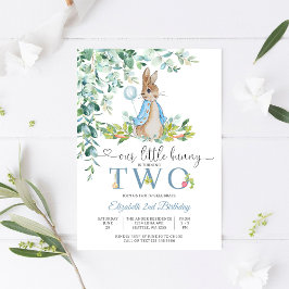 Convite Bunny Balloon 2nd Birthday Invitation