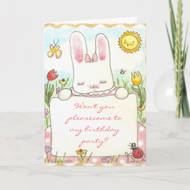 Convite Bunny Birthday (Frente)