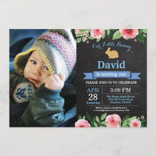 Convite Bunny Birthday Boy Easter Egg 1rua Primeiro Aniver