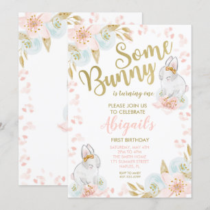 Convite Bunny Birthday, Convite Bunny