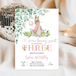 Convite Bunny Birthday Invitation Girl