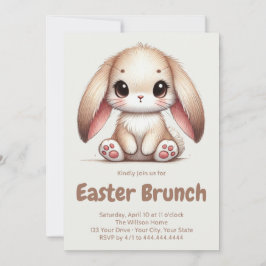 Convite Bunny Eared Páscoa Maravilha