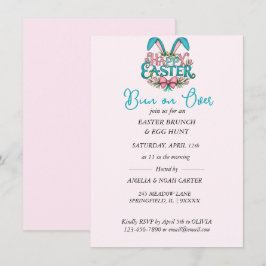 Convite Bunny Ears Easter BRUNCH & HUNT