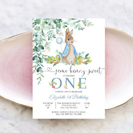 Convite Bunny First Birthday Invitation