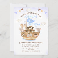 Bunting Flags Noah's Ark Boys primeiro aniversario